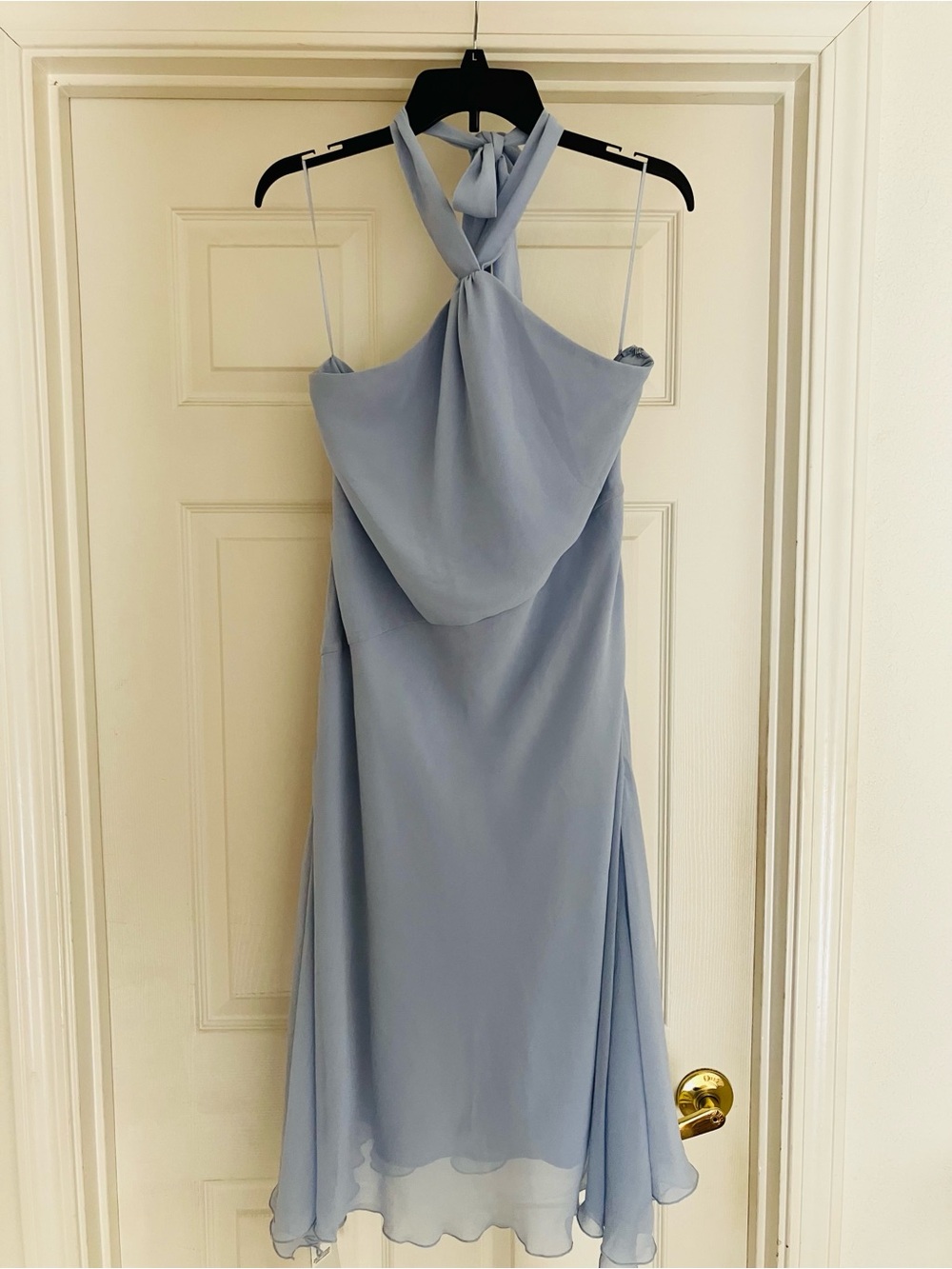 ABERCROMBIE AND FITCH Make It Official Chiffon Halter Midi Dress Medium NEW NWT
